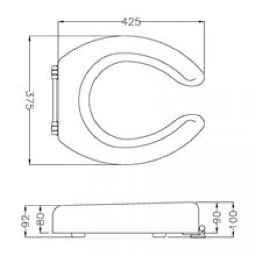 Siège d&rsquo;appoint ouvert sans abattant Mediclinics
