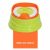 Siège de toilettes avec tapis et brosse pour enfants en plastique orange et vert