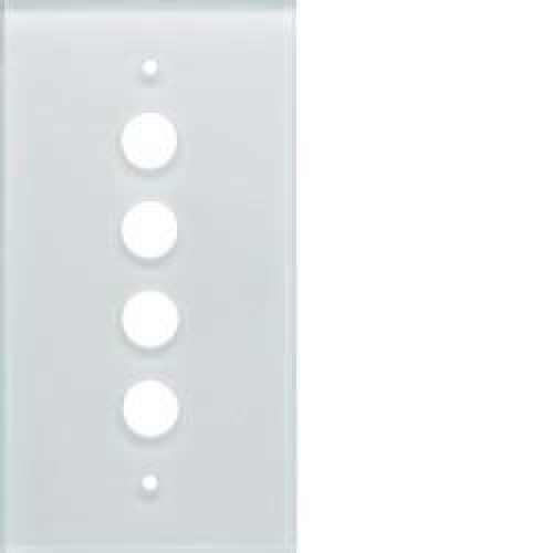 silea Plaque 4 postes neve HAGER WMC414