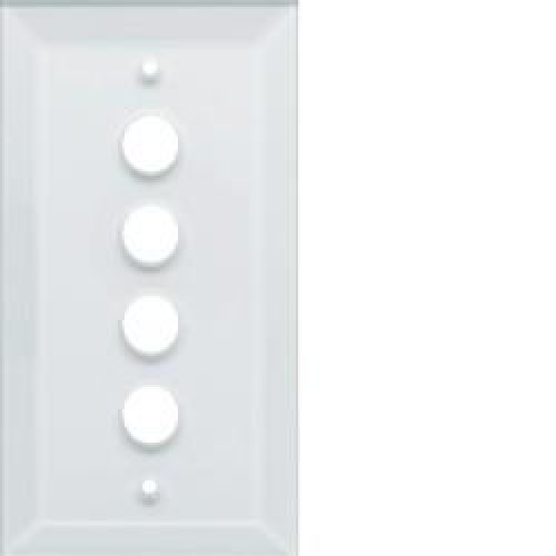 silea Plaque 4-postes vetro HAGER WMC404