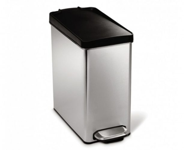 Simplehuman poubelle étroite à pédale 10L acier (CW1180CB)
