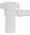 Siphon avec raccordement DN32 (1 1/4″), D32mm plastique blanc