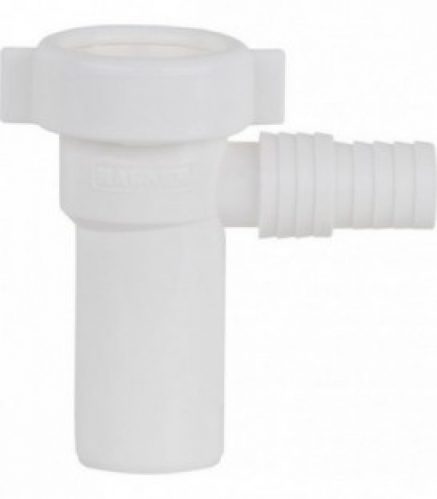 Siphon avec raccordement DN40 (1 1/2&Prime;), D: 40mm plastique blanc