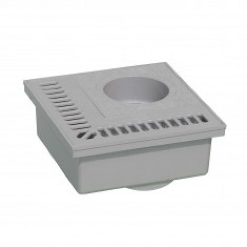 Siphon de balcon PVC 200x200mm – Gris