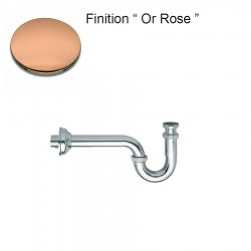 SIPHON DE LAVABO FORME S 1″1/4 OR ROSE – CRISTINA ONDYNA AC20146