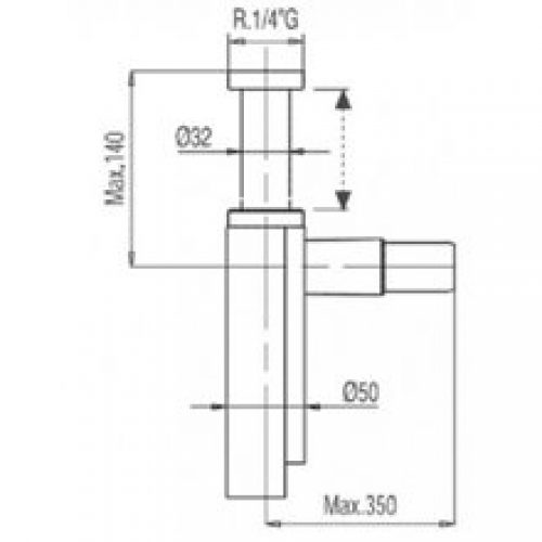 Siphon de lavabo télescopique décoratif TRES