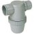 Siphon de parcours PVC gris horizontal MF – Nicoll