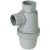 Siphon de parcours PVC gris vertical MF – Nicoll