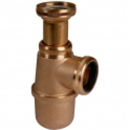 Siphon d’évier à culot laiton brut – 1″1/2 – Ø 40 mm – Valentin