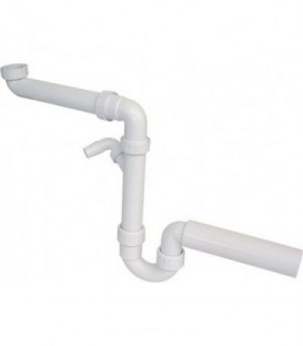 Siphon « gain de place » 1 1/2&Prime; DN40 avec tuyau de raccordement sans rosace