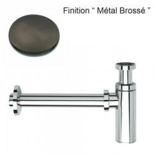 SIPHON LAVABO DROIT LUXE LAITON DESIGN 35 cm METAL BROSSE – CRISTINA ONDYNA MS3477