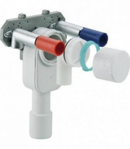 Siphon mural économie de place PP avec combinaison robinetterie raccord laiton DN15 pour vanne d&rsquo;angle