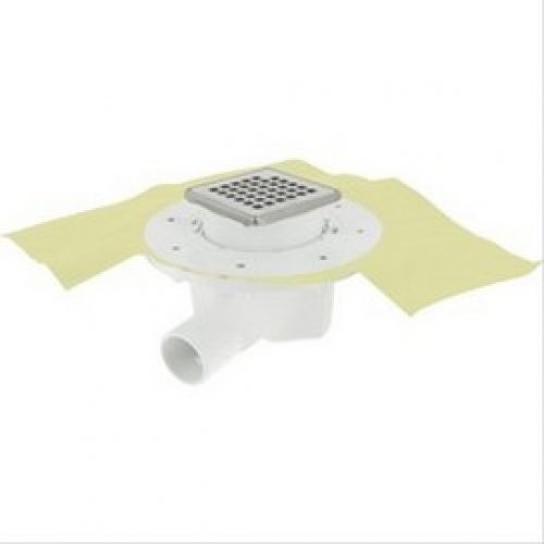 Siphon Nicoll pour sols à carreler Horizontale Ø F40 et M50 Grille 10×10 cm