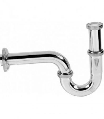 Siphon tubulaire laiton chromé 1&Prime;1/4 DN32 controle DIN standard