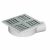 Siphonette 150x150mm sortie horizontale Ø50 – Grille inox