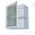 Sokleo Facade Alu Blanc Vitree Kit Renovation 18 Meuble Haut Ouvrant H70 1 Porte L60Xh70Xp375