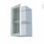 Sokleo Facade Alu Blanc Vitree Kit Renovation 18 Meuble Haut Ouvrant H70 1 Porte L40Xh70Xp375