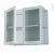 Sokleo Facade Alu Blanc Vitree Kit Renovation 18 Meuble Haut Ouvrant H70 2 Portes L80Xh70Xp375