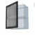 Sokleo Facade Alu Noir Vitree Kit Renovation 18 Meuble Haut Ouvrant H70 1 Porte L60Xh70Xp375