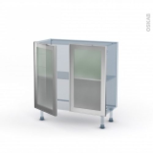 Sokleo Facade Alu Vitree Kit Renovation 18 Meuble Bas Prof37 2 Portes L80Xh70Xp375