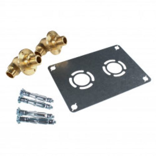 Sortie de cloison ROBIFIX (EVIER / LAVABO) entraxe 60mm raccord Cuivre Ø12 – Mâle 3/8&Prime; (12/17)