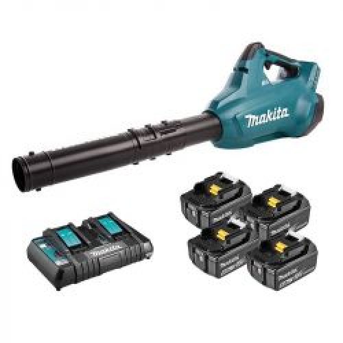 Souffleur A Batterie Makita Dub362Pt4 Lxt 36V 2X18V 4X5Ah Chargeur Double Dc18Rd
