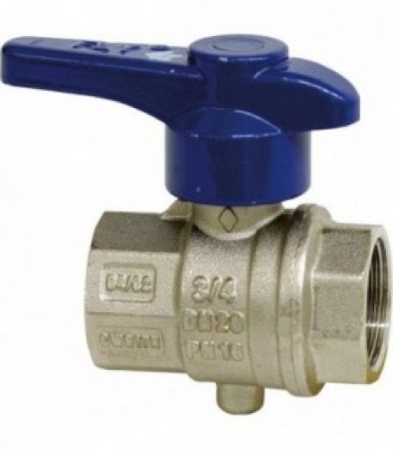 Soupape d arret en laiton 1/2&Prime; filet fem Eurofly avec regul de debit+joint NBR !! Nouveau model 11/04 !!