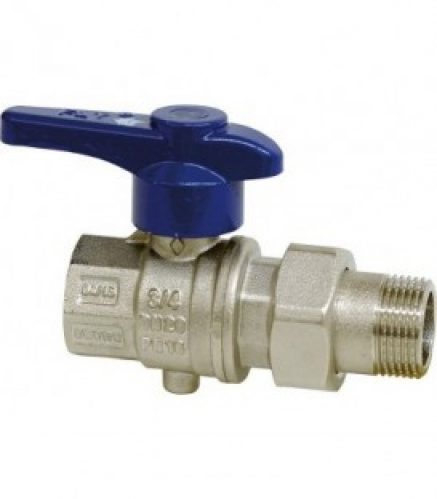 Soupape d arret en laiton 1/2&Prime; filetage femxmâle Eurofly regul de debot a vis joint NBR