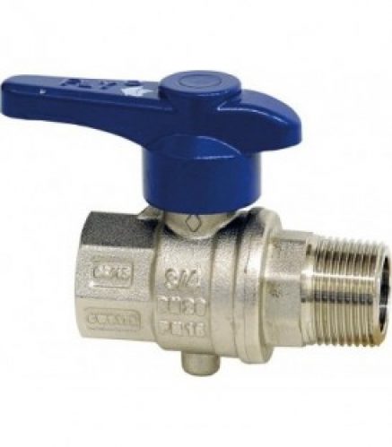 Soupape d arret en laiton 3/4&Prime; filetage femxmâle Eurofly avec regul debit+joint NBR