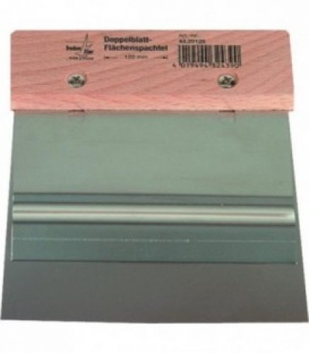 Spatule plate double lame inoxydable 200mm