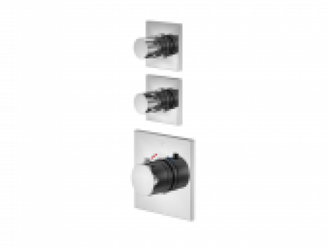 Steinberg Series 120 – Façade pour mitigeur thermostatique douche pour 2 sorties chrome