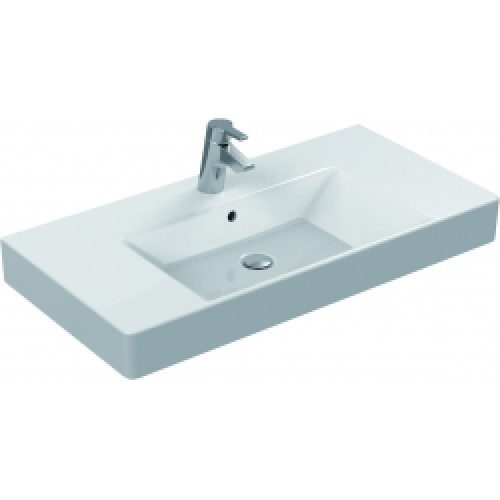 STRADA Lavabo 910 x 150 x 455 mm Blanc…