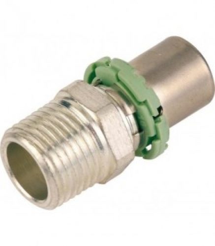 Sudo-Press-Skin Raccord Manchon droit male a sertir x fil. male 14×2 – 1/2 »