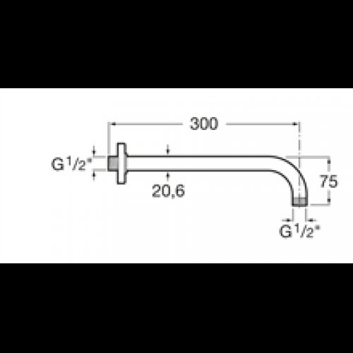 Support de pomme haute 30 cm Raindream Roca