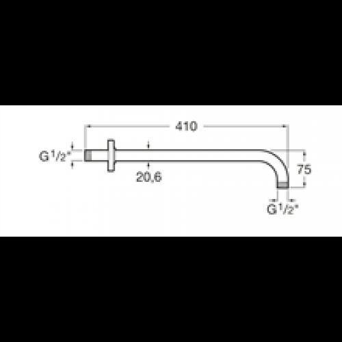 Support de pomme haute 40 cm Raindream Roca