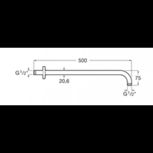 Support de pomme haute 50 cm Raindream Roca