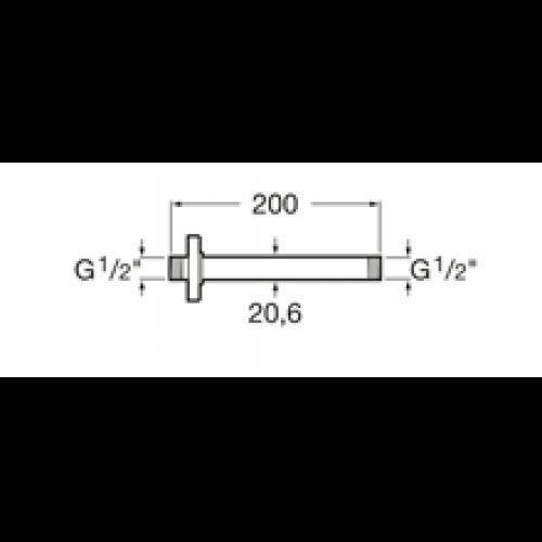 Support de pomme haute de plafond 20 cm…