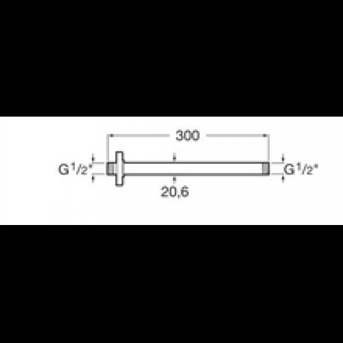 Support de pomme haute de plafond 30 cm…