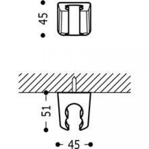 Support fixe pour douche 2 positions TRES
