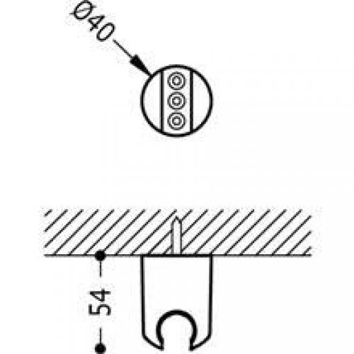 Support fixe pour douche TRES