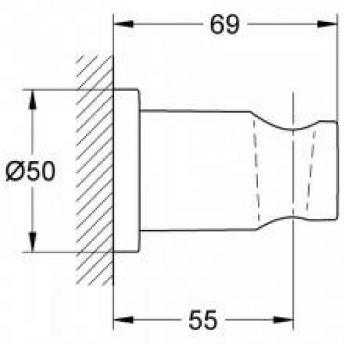 Support mural base circulaire Grohe Rainshower