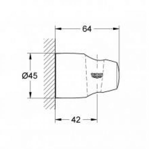 Support mural de douche Grohe Movario
