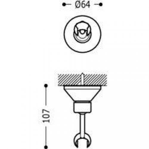 Support orientable pour douche laiton TRES