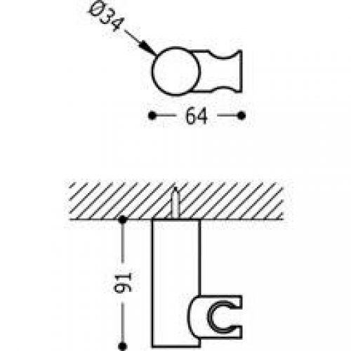 Support orientable rond pour douche laiton TRES