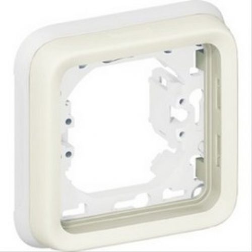 Support plaque gris 1 poste Plexo composable IP 55