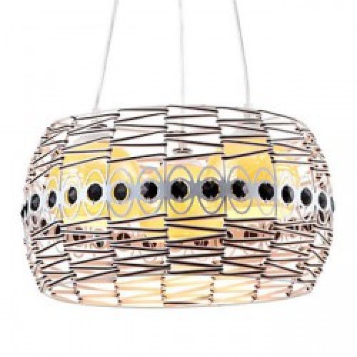 Suspension décoré en Blanc et Violet