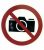 Symbole d&rsquo;interdiction, D 20 cm &lsquo;Interdiction de prendre des photos » Feuille adhesive