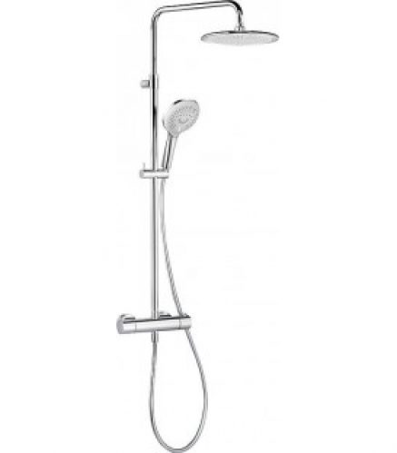 Systeme douche Kludi Freshline chromé, avec thermostat, hauteur reglable, 950-1250mm
