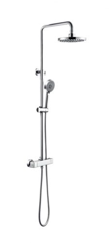 Système de douche combiné thermostatique NT6185C avec tête de douche, flexible et douchette à main