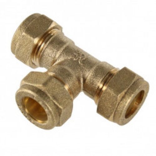 Té laiton bicône égal pour tube cuivre Ø10 au Ø22 DISPONIBLE en 6 MODÈLES